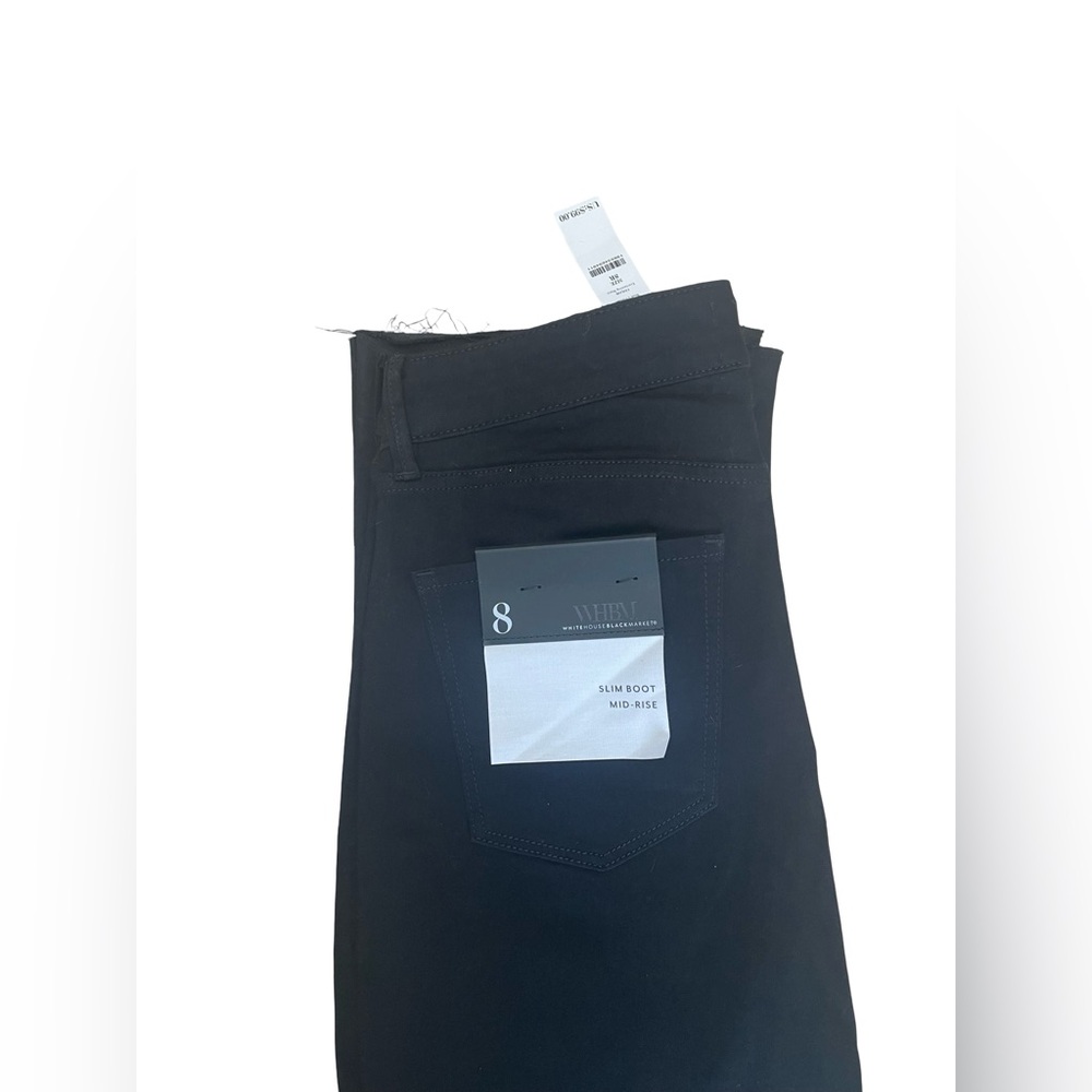 White House Black Market Slim Boot Jeans 8R Everlasting Black - Picture 4 of 8